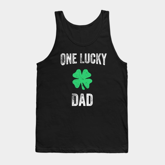 Mens One Lucky Dad Tee Vintage St Patrick Day Tank Top by fadi1994